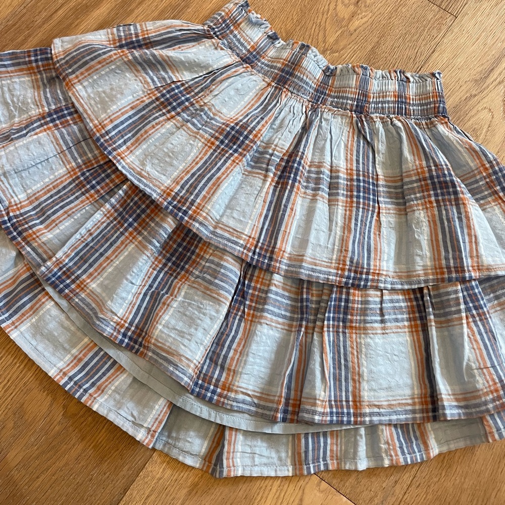 Arie blue plaid skirt